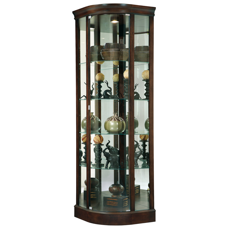 Marlowe Lighted Curio Cabinet, Espresso