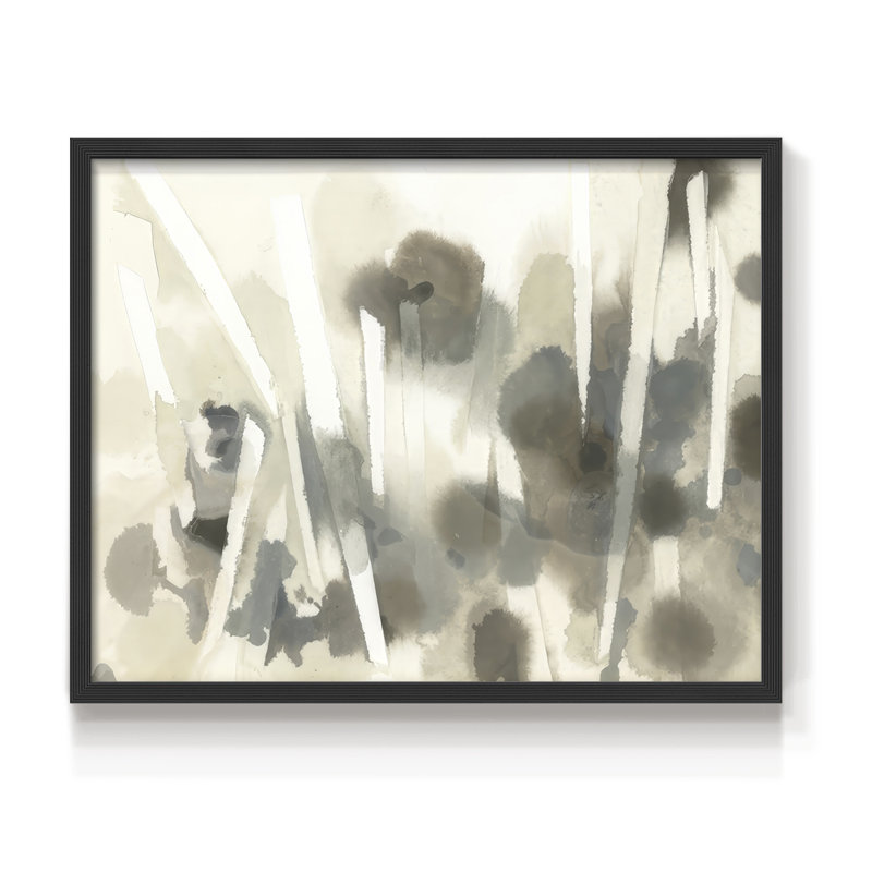 Écran de fumée Staccato I - impression encadrée - réarmable, H 8 po x l 10 po, Noir, noir, noir, noir