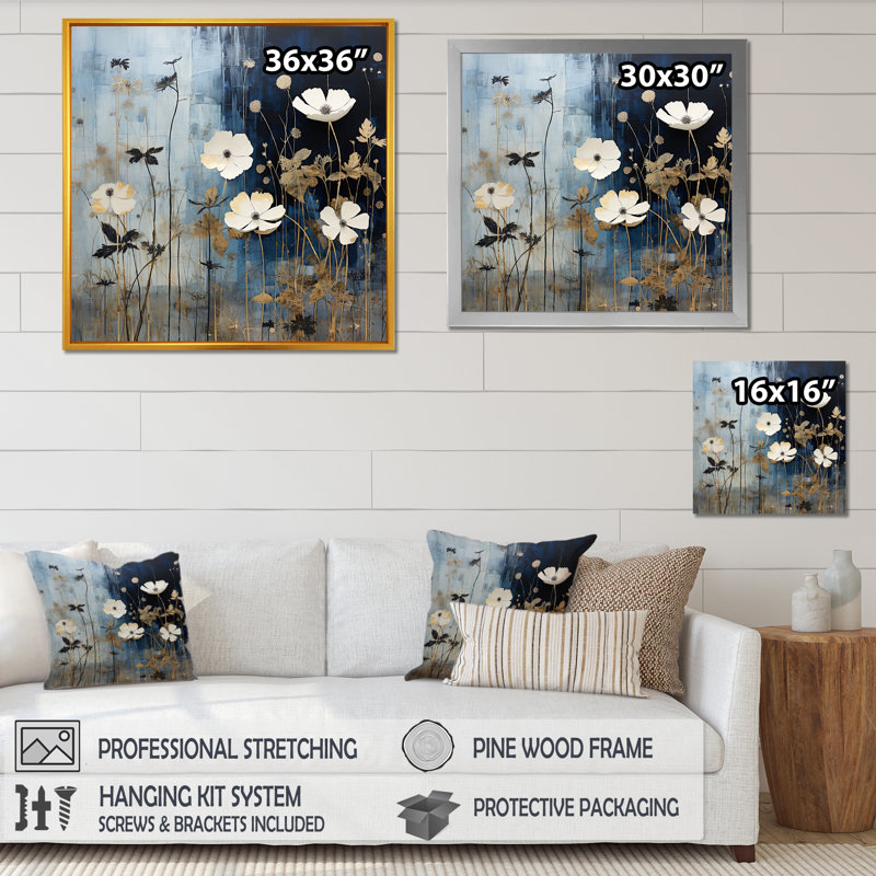 «Wildflowers Wander Meadows VI» sur toile, Toile tendue, H 16 po x l 16 po