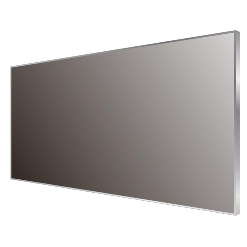 Miroir de salle de bain en aluminium mat 20 po, gris, 43,50 po x 19,50 po