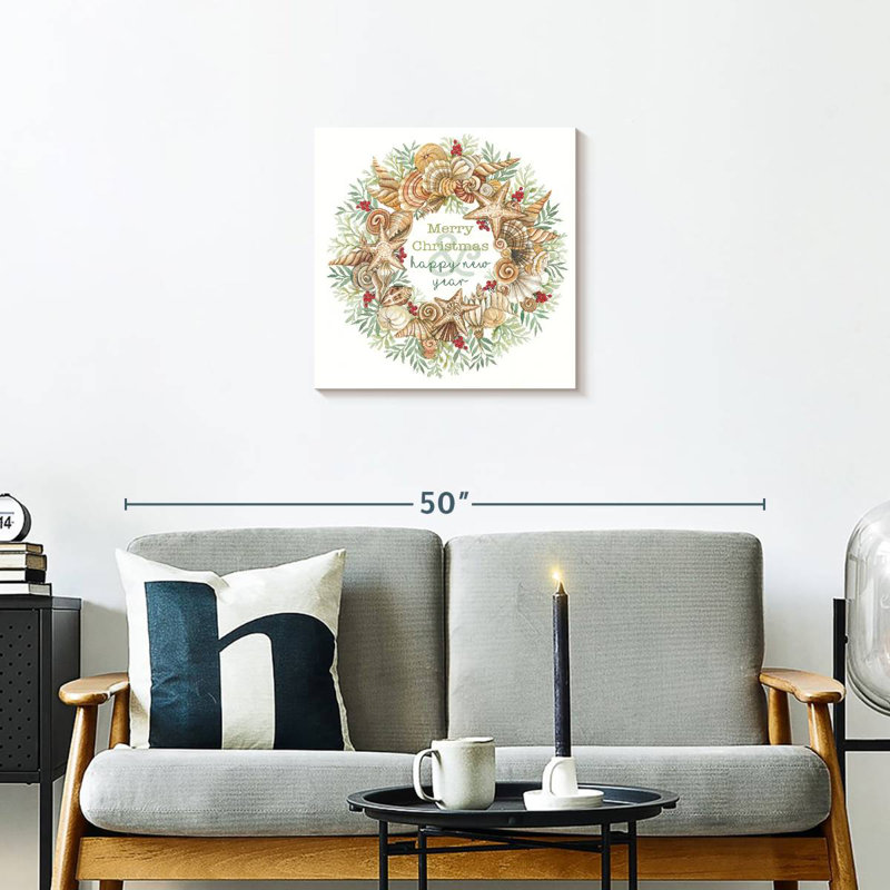Couronne Lelend Coastal Merry Christmas, H 20 po x l 20 po