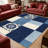 Vintage Floral Patchwork Blue carpet-easy to clean, machine-washable, soft and comfortable; suitable for door mats, kitchens, living rooms, bedrooms, corridors, and laundry areas. Easy to clean, durable carpet for home decoration.-129204349