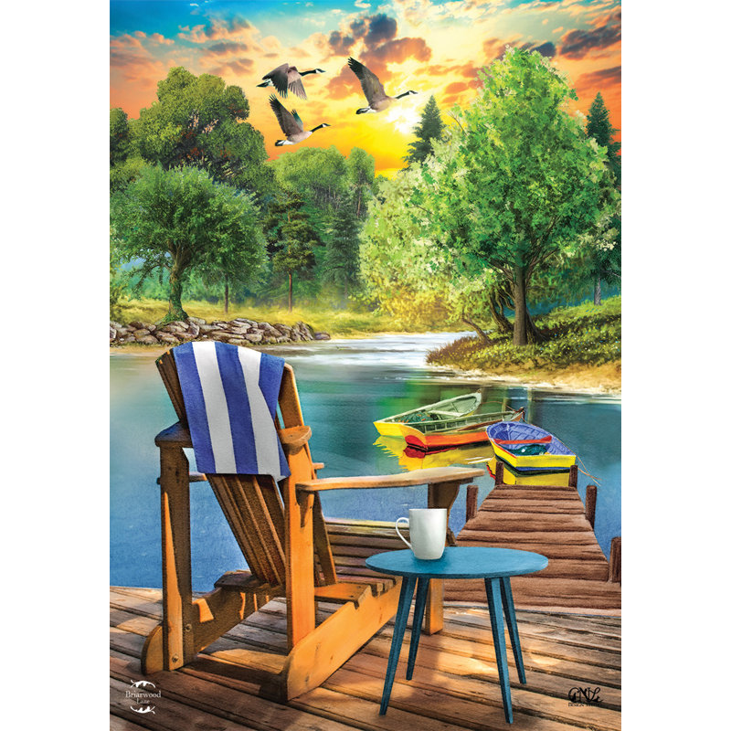 Drapeau de jardin d'été Lakeside Escape