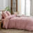 BESTOUCH Duvet Cover Set 100% Washed Cotton Linen Feel Lightweight-114866839-114986038