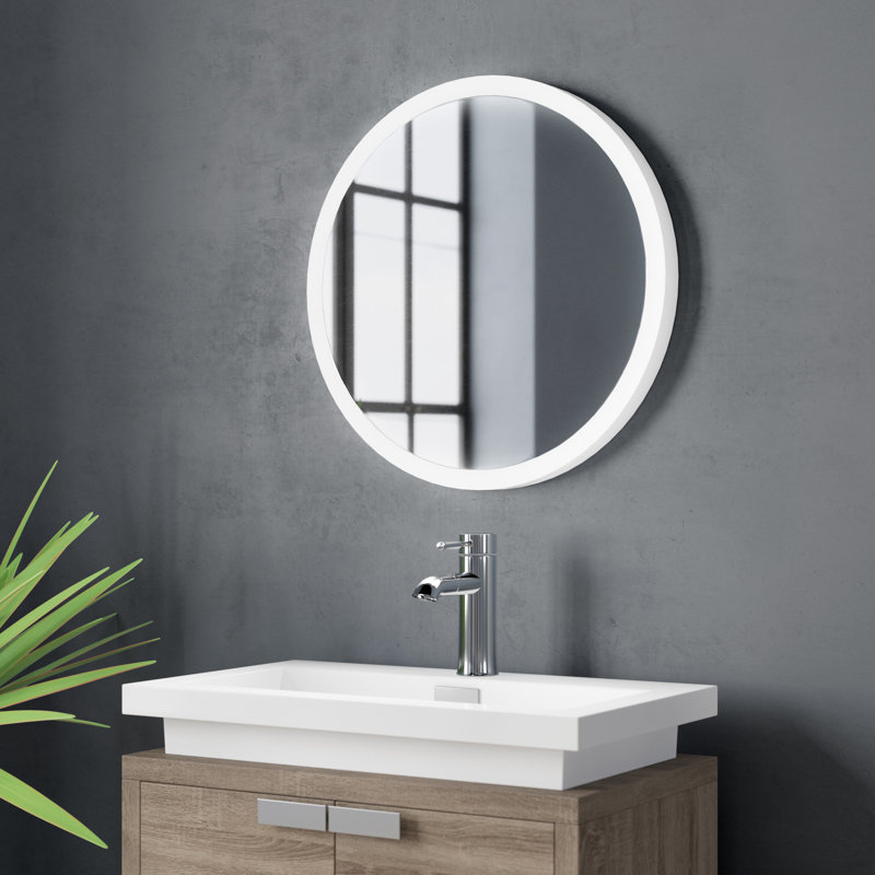 Miroir de salle de bain / meuble-lavabo moderne et contemporain Iolanthe, H 32 po x l 32 po