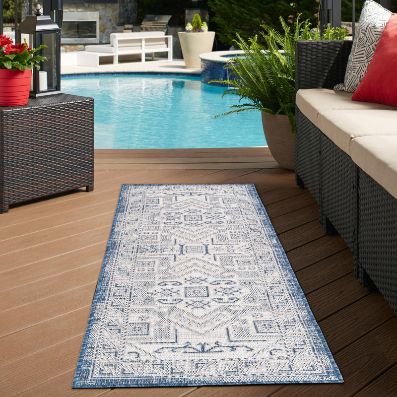 Tapis d'extérieur couleur ivoire, Tapis de couloir 2 pi 7 po x 12 pi