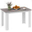 Table de salle à manger moderne pour 4 à 6 personnes avec plateau plaqué, gris