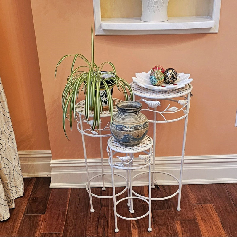 Elegant Antique Style Table Stand Set Of 3
