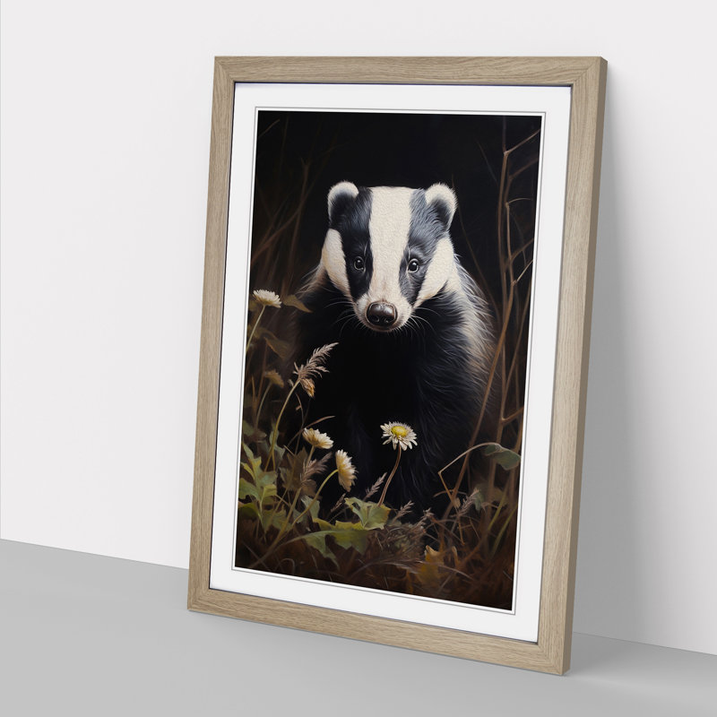Single Picture Frame Print on Wood, Oak Framed, 46cm H x 34cm W