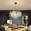 23.62" Modern Black Branch Chandelier, Octagonal Beaded Crystal Pendant, G9 base (No Bulbs)