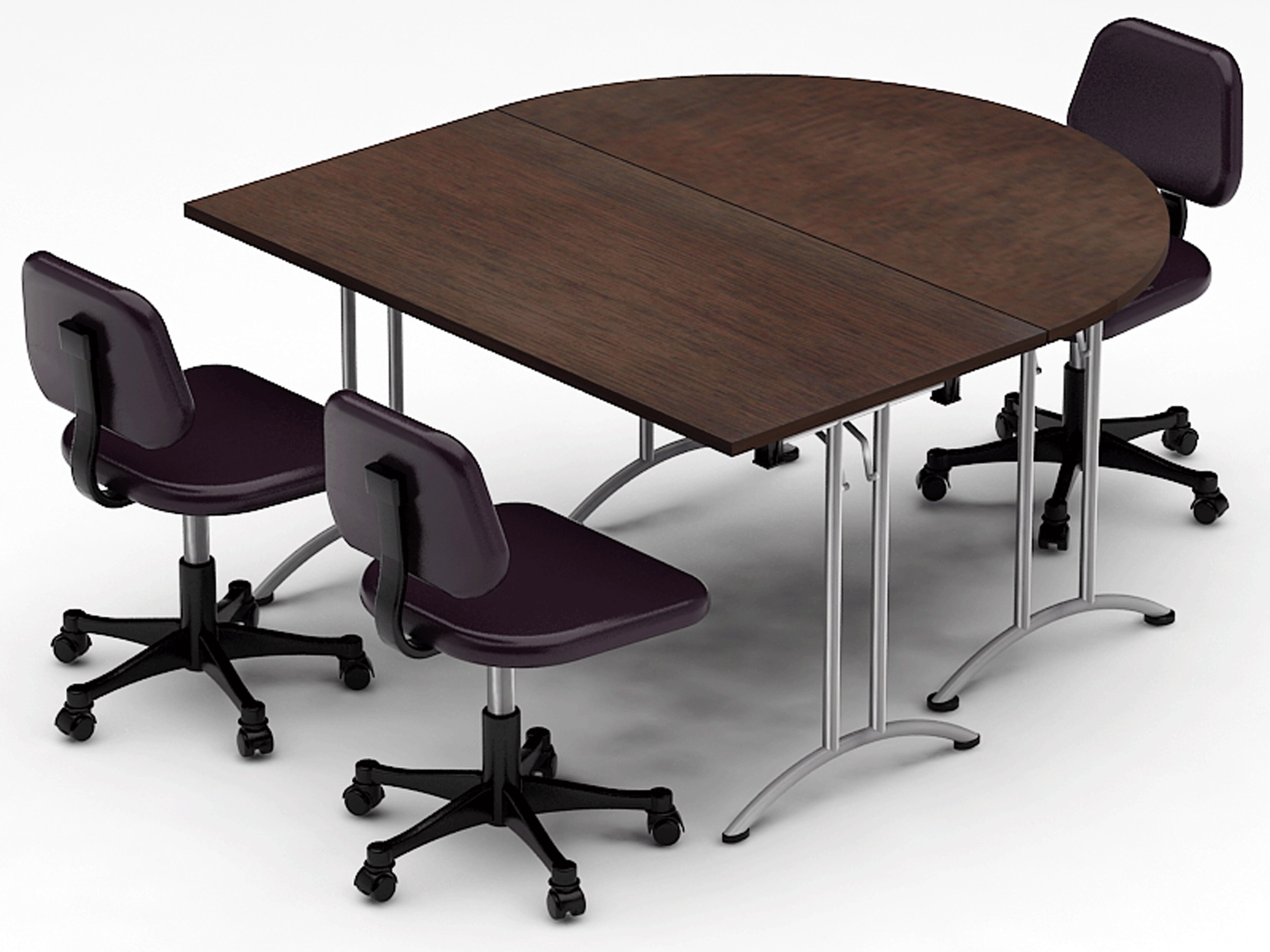 Inbox Zero Acee Half-circle Meeting Table | Wayfair