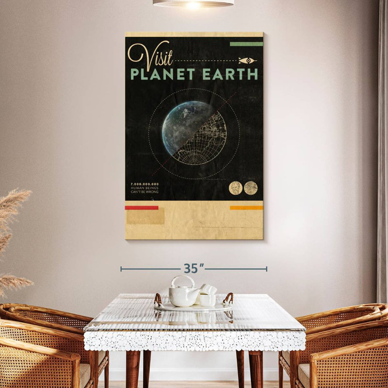 Oberle Visit Planet Earth, 51" H x 34" W