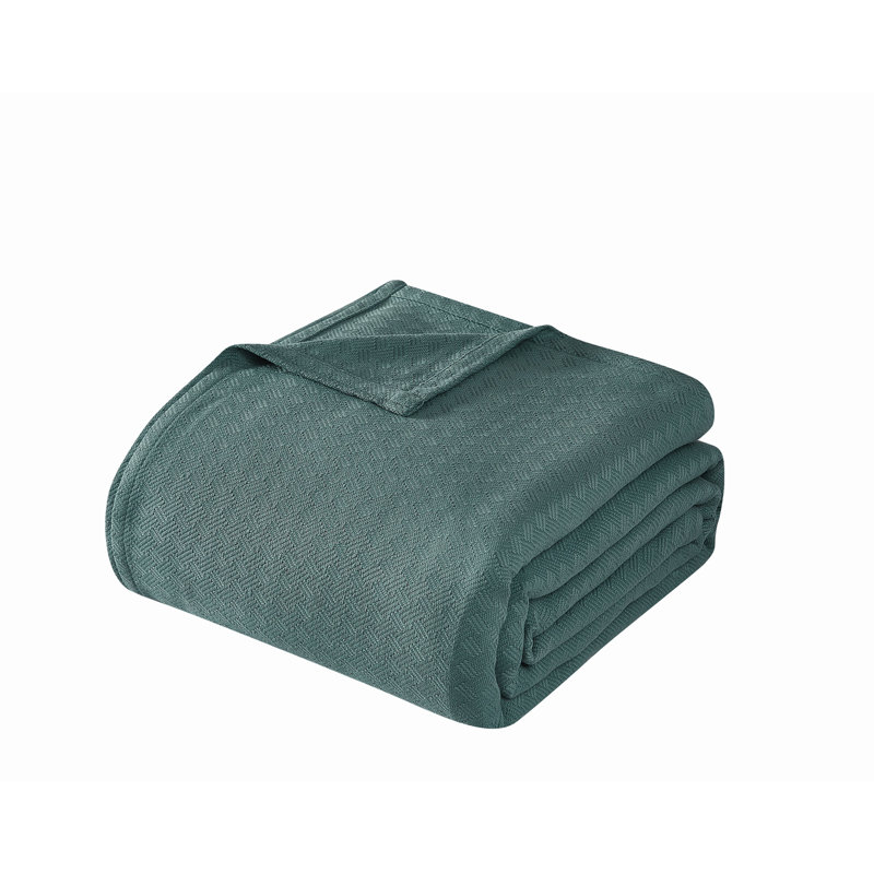 Borghese Roma Luxe Cotton 50x60 Throw, Storm Green