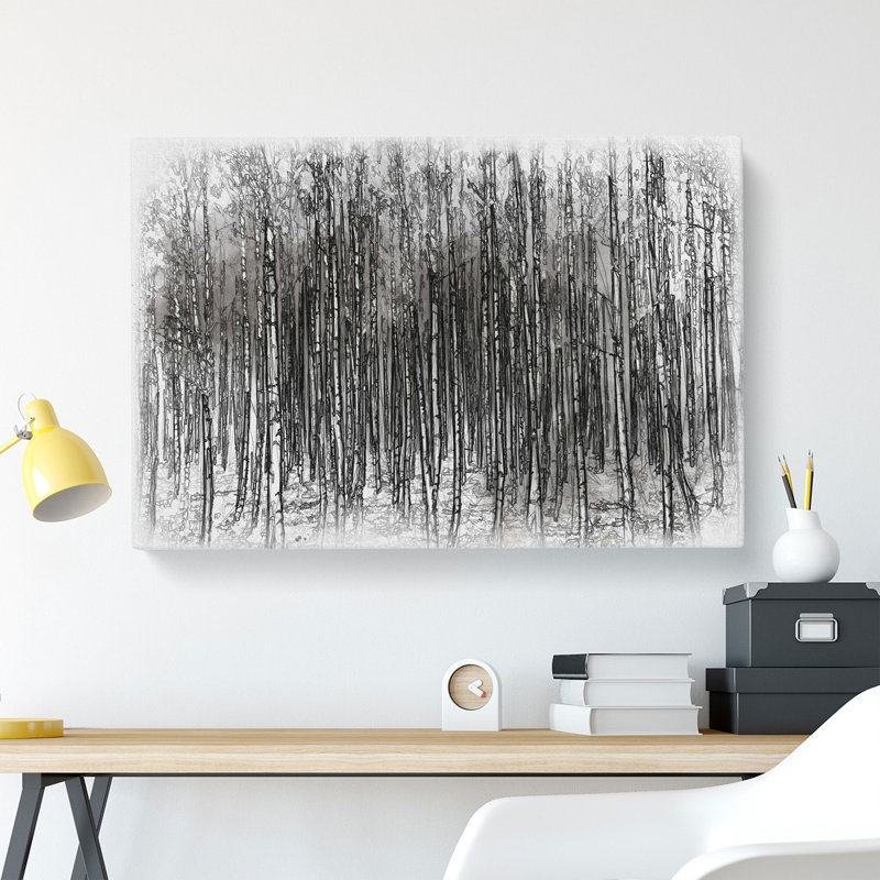 Birch Tree Forest Vol.2 - Wrapped Canvas Print, 35cm H x 50cm W x 3cm D