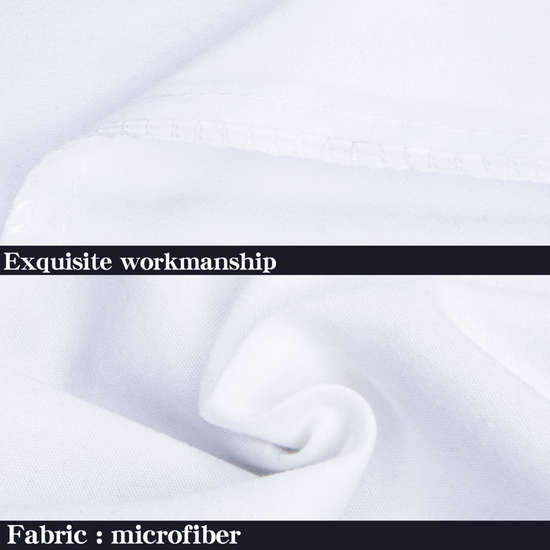 White Microfiber Standard Pillowcase Set with Envelope Closure