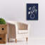 Art floral sur toile, "Floral Sketch 1 Navy" par Pamela Munger-886884912