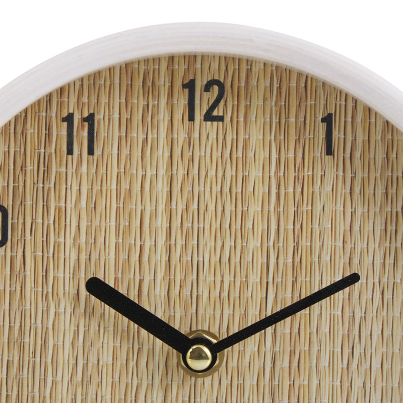 Metal Mechanical Tabletop Clock in White