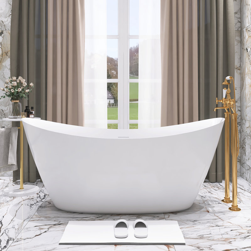 Baignoire de trempage autoportante 66 po