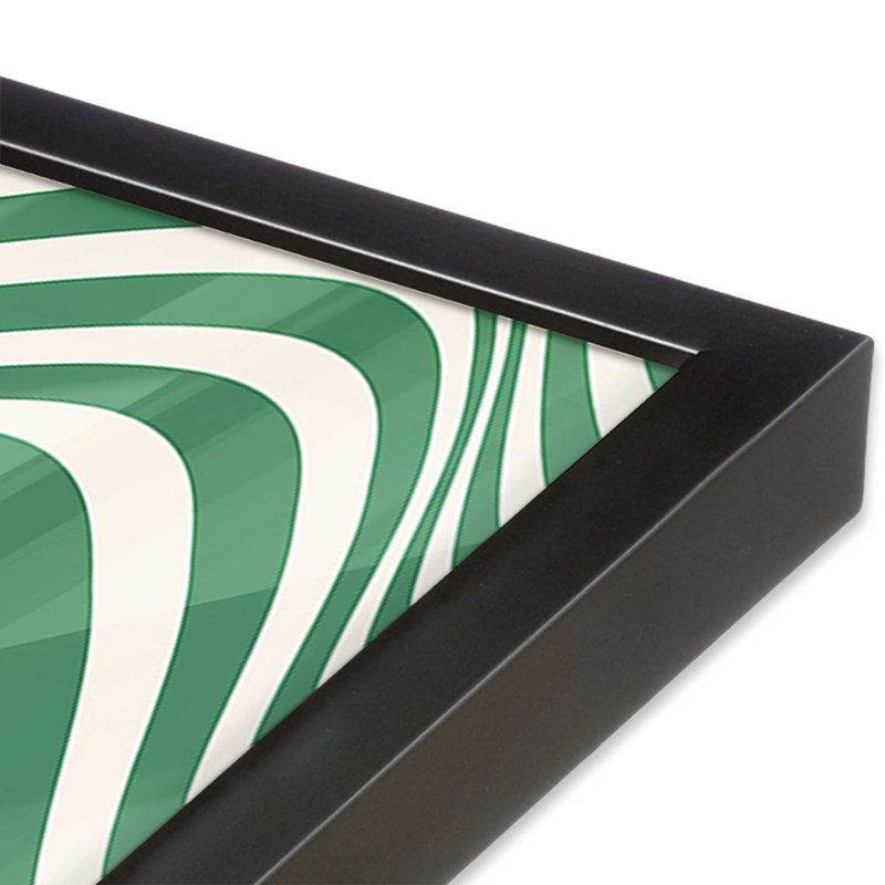 Bauhaus Curves in Motion, Cadre simple en zinc patiné, H 15,25 po x l 12,25 po