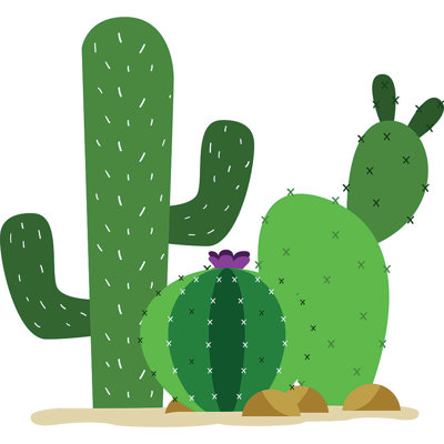 Group of Cacti 3 - carton debout