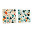 Motif rétro à pois rétro I - ensemble de 2 peintures murales abstraites en acrylique-103928098