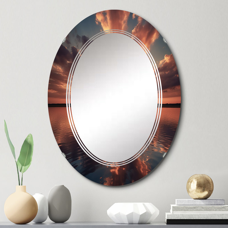Rond Rond - Miroir mural ovale, 30 po x 20 po