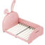 Lit plateforme tapissier simple avec tête de lit et lit de construction durable-175833907