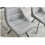Chaise de salle à manger, chaise en tissu épais, ensemble de pieds en métal 2 pièces, gris-894191197