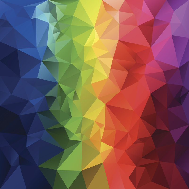 «Landdale Rainbow Spectrum Striped», impression sur toile tendue, H 30 po x l 30 po