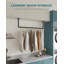 Wall Mounted Industrial Pipe Clothes Rack – Set of 2, 38.4" Heavy Duty Iron Pipe Garment Rail, Multi-Purpose Hanging Rod for Laundry Room & Closet Storage
