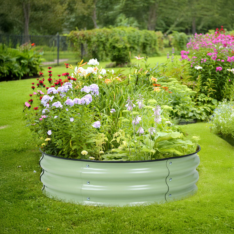 Metal Raised Garden Bed, Green