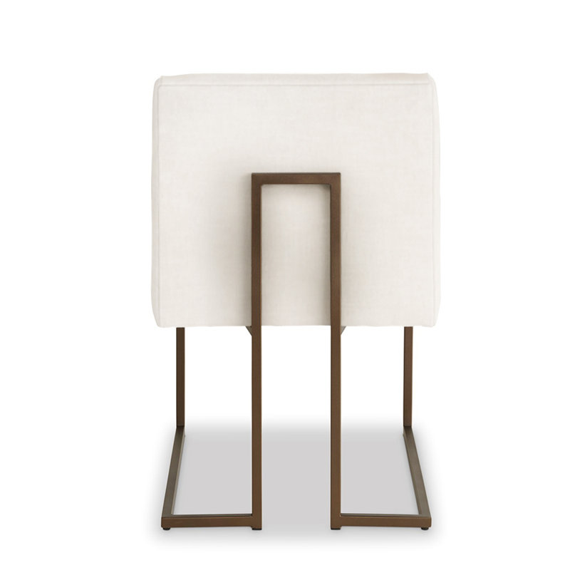 Andes Upholstered Dining Chair, Parchment Polyester