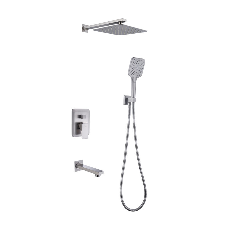 All-In-One Kit with Rough in-Valve, Brushed Nickel
