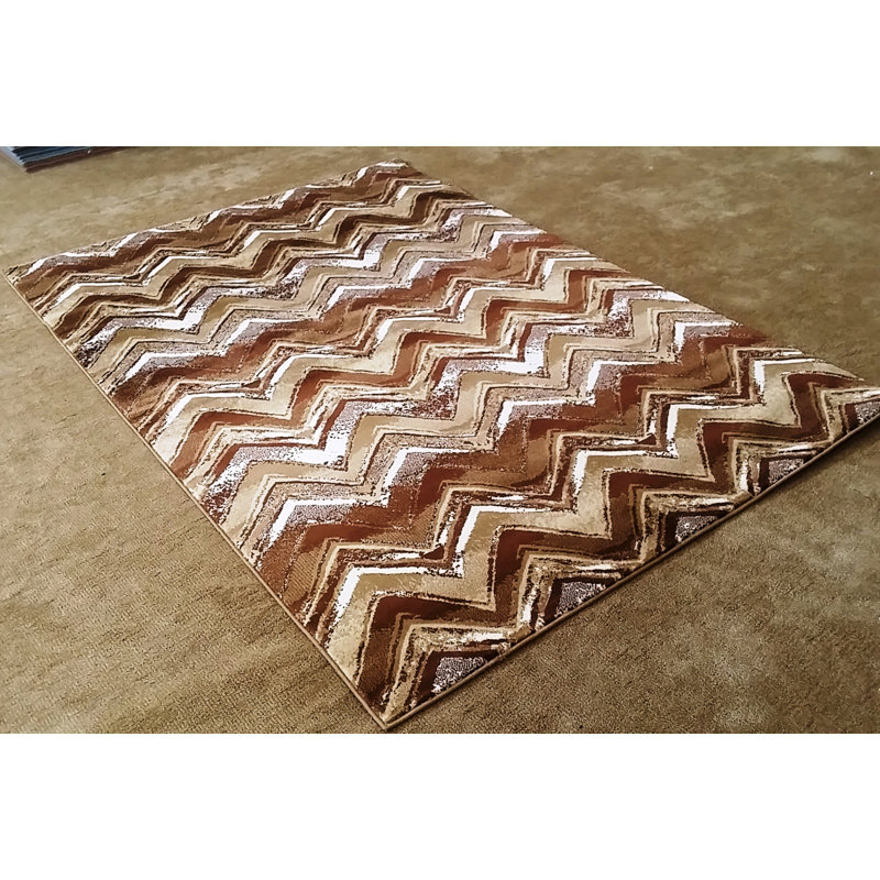 Tapis brun Geren, 5 pi 3 po x 7 pi 2 po