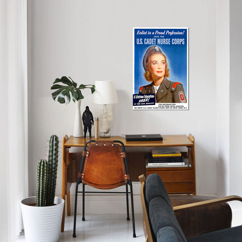 « join the us cadet infirmière corps poster poster affiche » sur toile, H 18 po x l 12 po x P 1,5 po, Toile tendue