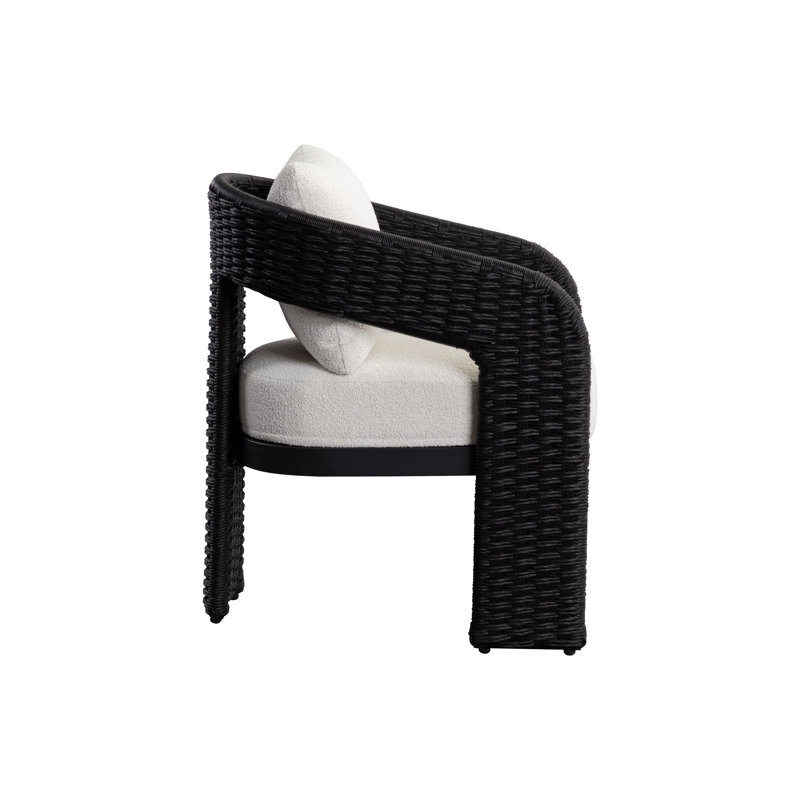 PYLOS Outdoor Dining Armchair, Black
