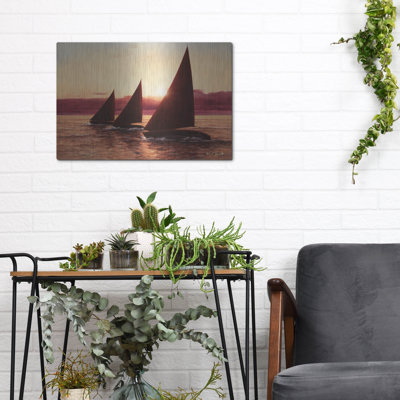 Breakwater Bay ' Evening Sails' by Diane Romanello, Metal Wall Art