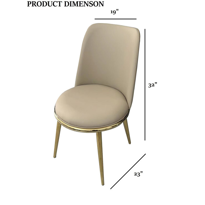 Chaise de salle à manger 2 pièces, Gold