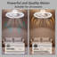  Ventilateur de plafond décoratif de 20 po avec anneau lumineux à DEL, télécommande, moteur réversible et éclairage 3 couleurs à intensité variable, idéal pour la chambre à coucher, le salon ou la salle d'étude-1324276125-1324276124