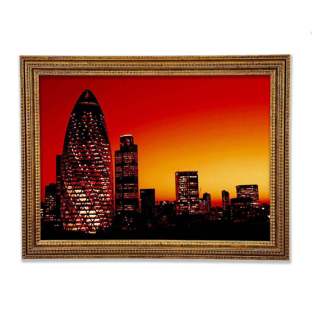 London The Gherkin Orange City - Druck