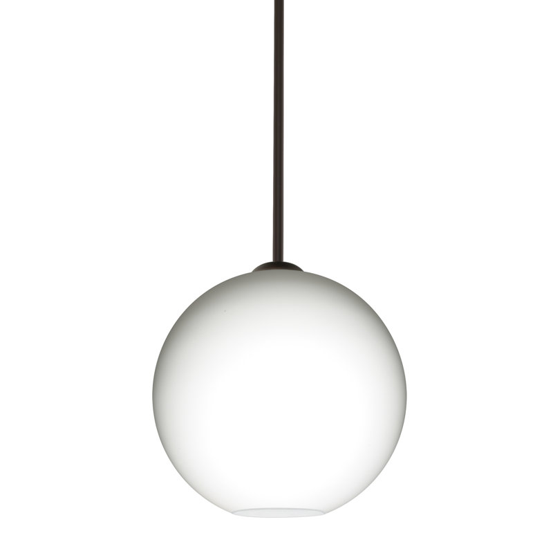 Luminaire sphère suspendu 1 lumières simple Speth, Bronze, H 11,5 po x l 11,75 po x P 11,75 po