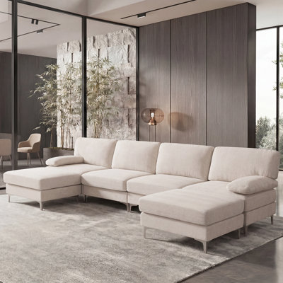 Canapé modulaire surdimensionné 6 places 123,62 "123,62"