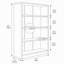 Bibliothèque pour bibliothèque de bureau à 4 tablettes de 48 pouces de hauteur pour bibliothèque de salon moderne à 4 niveaux-1089720912