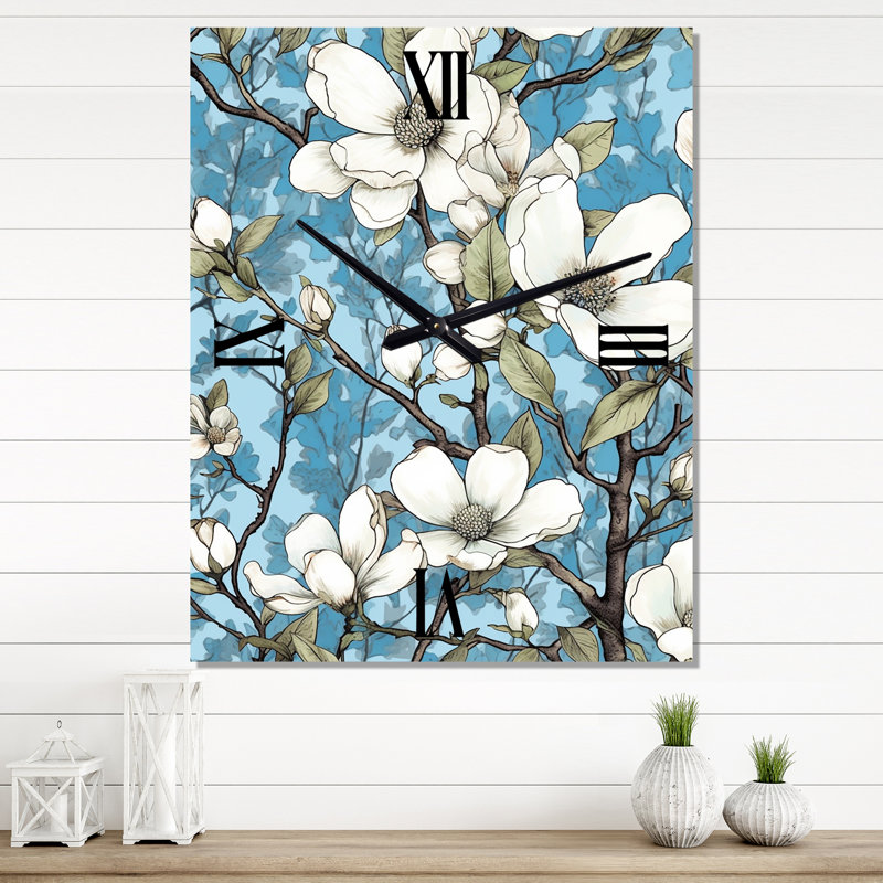 Horloge murale Demorio - Magnolias, Moyen