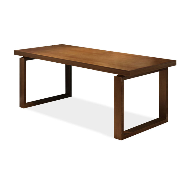 Bureaux rectangulaires bruns en bois massif, H 29,53 po x l 62,99 po x P 23,62 po