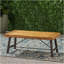Table basse d'extérieur en bois d'acacia, finition teck / métal rustique brun et noir