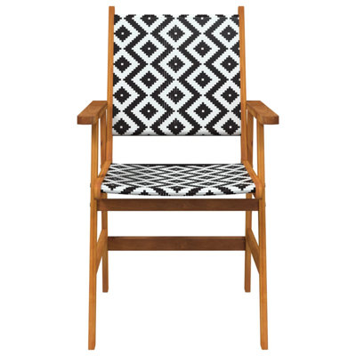 Bogoljub Acacia Patio Dining Armchair with Cushion