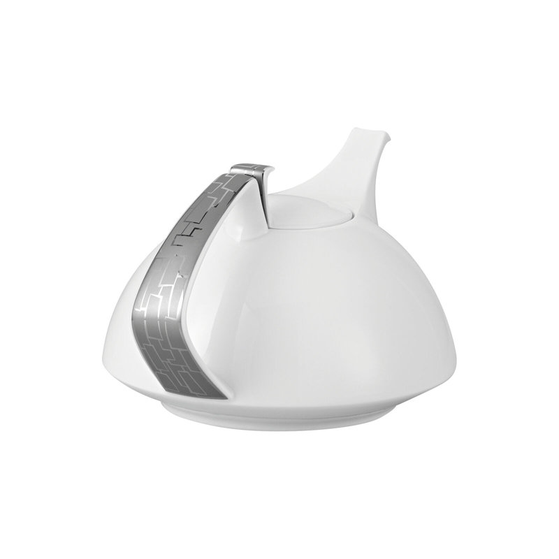 TAC Porcelain Teapot, Silver, 45.75 oz.