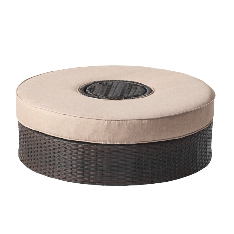 Repose-pieds avec coussin, Beige