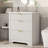 30" Modern Farmhouse Bathroom Vanity with Ceramic Sink, Freestanding Vanity Cabinet with 2 Drawers & 1 Flip-Down Drawer, Fluted Bathroom Storage Combo Set, White-125499283-125499284
